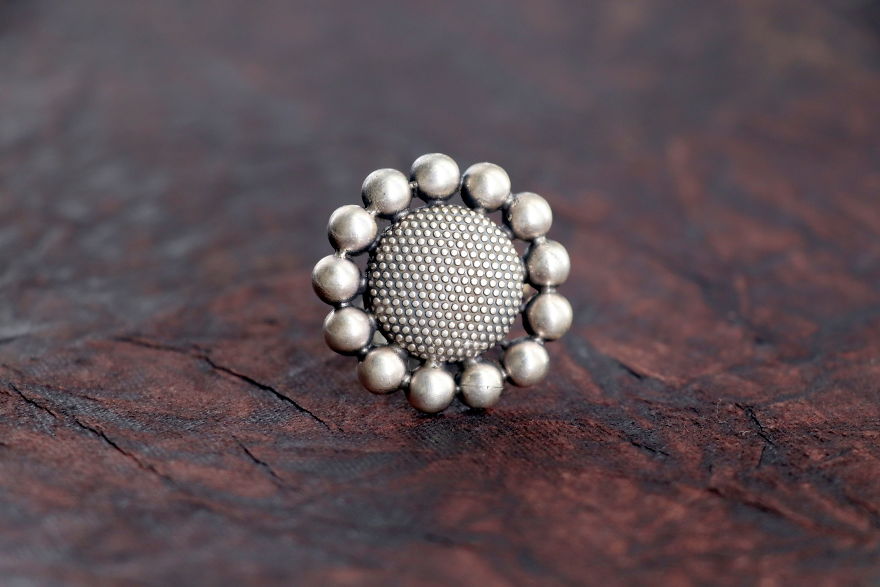 92.5 Silver Handcrafted Finger Ring With Gemstone Online