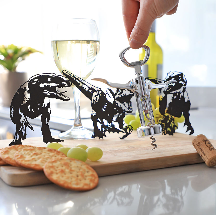 Velociraptors Interrupting Cheese & Wine Evening