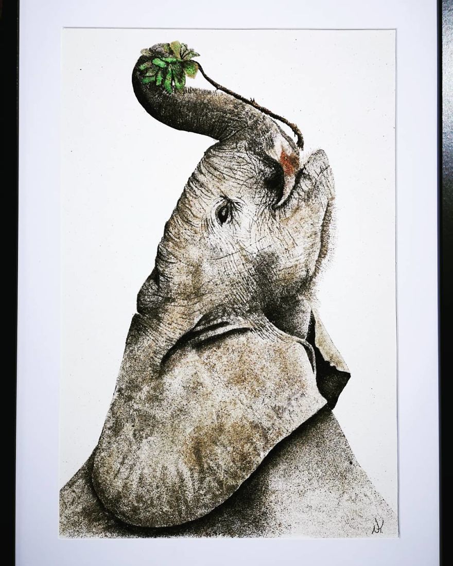 Sand Paintings In Support Of The African Elephants Sand Paintings In Support Of The African Elephants