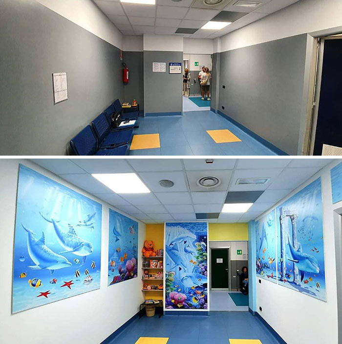 This Italian Painter Turns The Hospital's Walls Into An Enchanted Kingdom To Help Children Deal With Their Fears