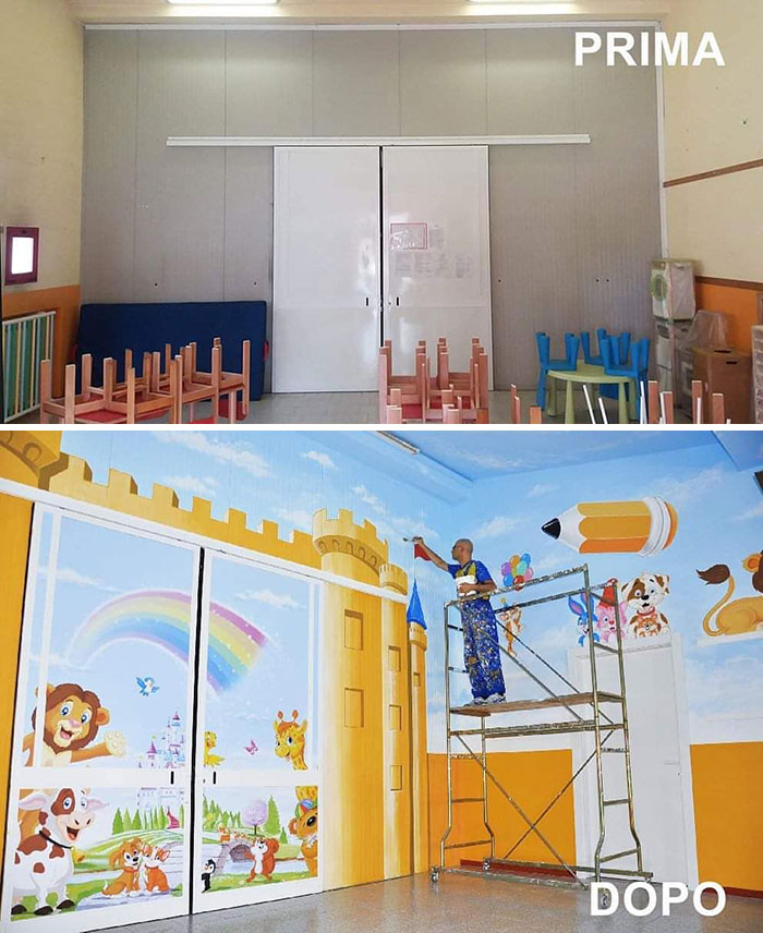 This Italian Painter Turns The Hospital's Walls Into An Enchanted Kingdom To Help Children Deal With Their Fears
