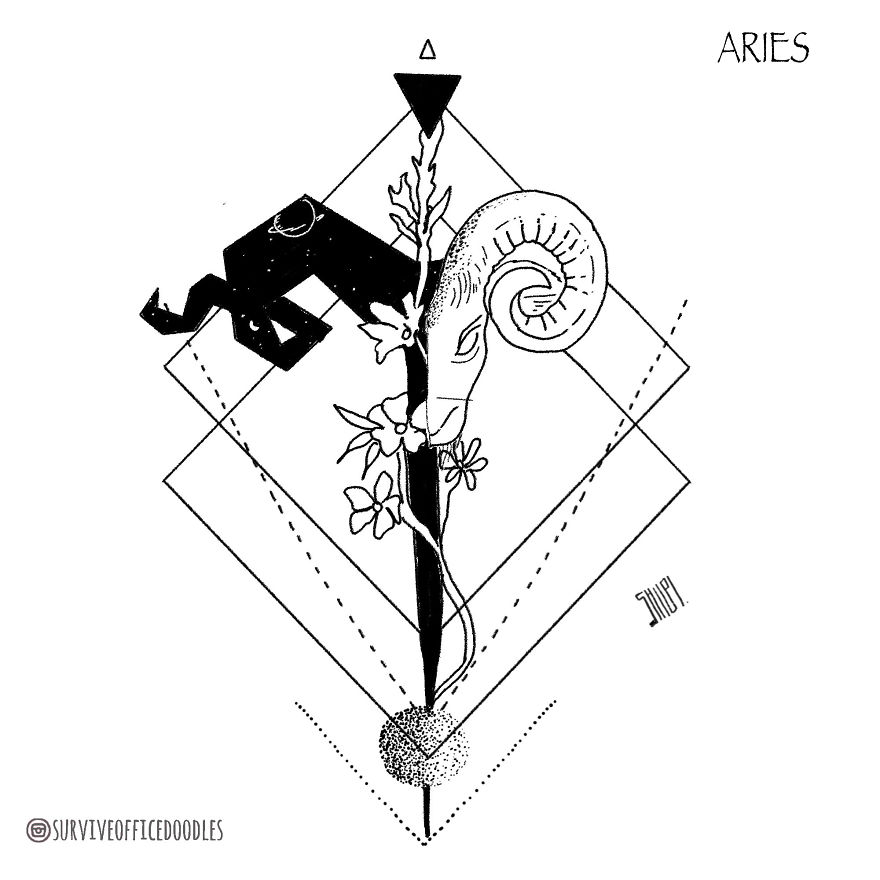 I Reimagined Zodiacs As Tattoos With A Hint Of Dark