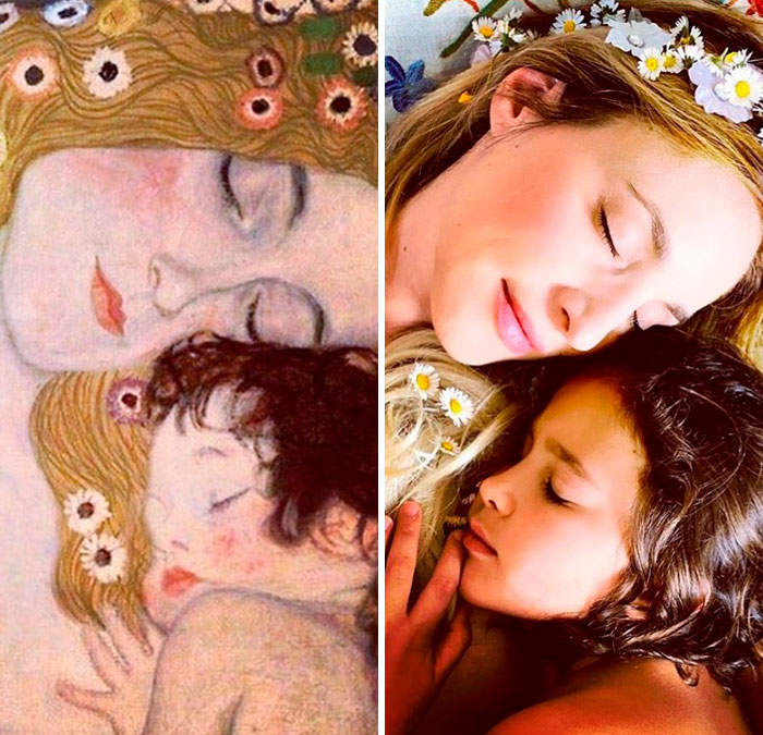 Gustav Klimt "Mother And Child"