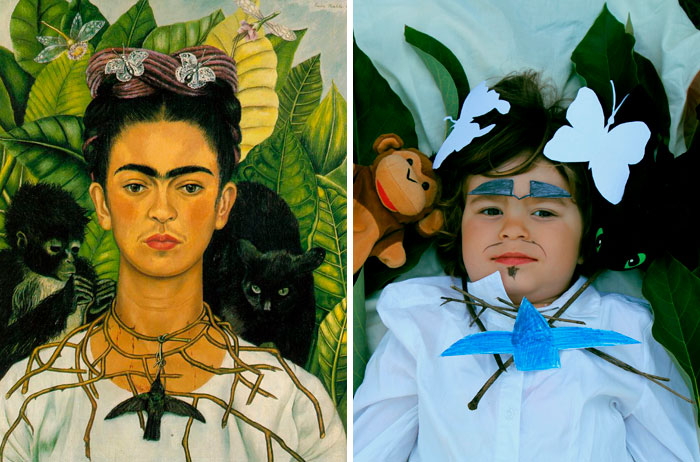 Frida Kahlo : Self-Portrait With Thorn Necklace And Hummingbird
