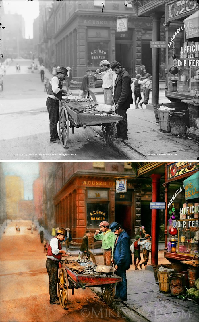 Little Italy NY - Mussel Man, 1900