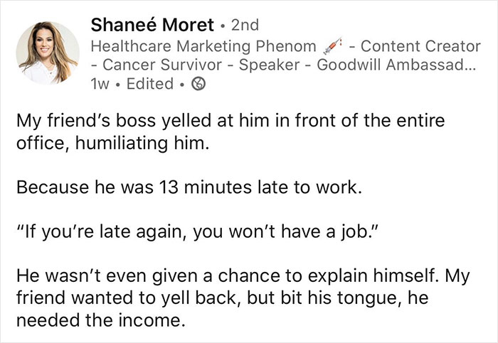 Boss Yells At Employee For Being Late Without Even Asking For A Reason, Ends Up Losing A Loyal Employee Due To His Poor Leadership