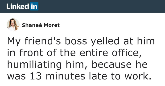 Boss Yells At Employee For Being Late Without Even Asking For A Reason, Ends Up Losing A Loyal Employee Due To His Poor Leadership