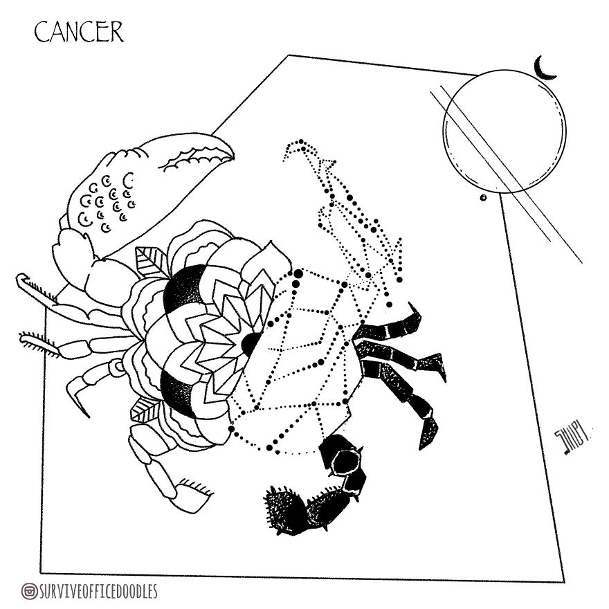 I Reimagined Zodiacs As Tattoos With A Hint Of Dark