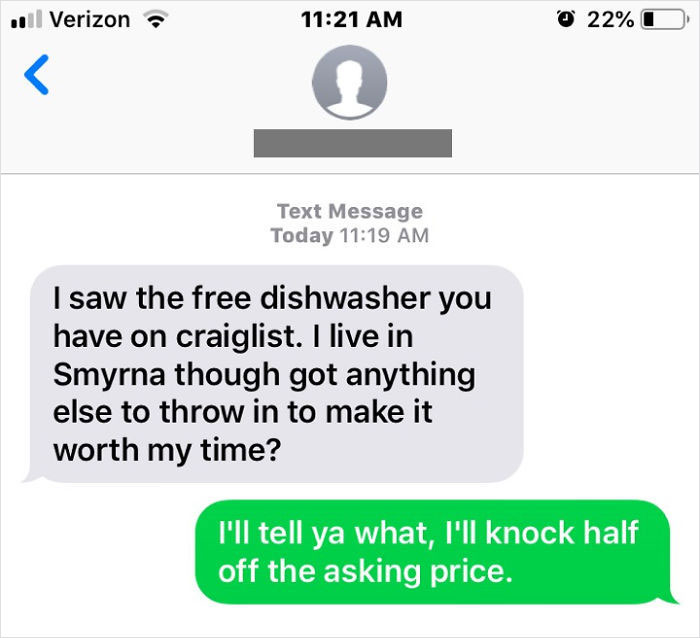 I Was Giving Away A Free Dishwasher On Craigslist And Caught One In The Wild!
