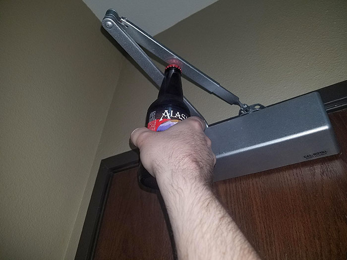 About 2 Minutes After Realizing There Was No Bottle Opener In My Hotel Room I Discovered This Gem And It Works Like A Charm