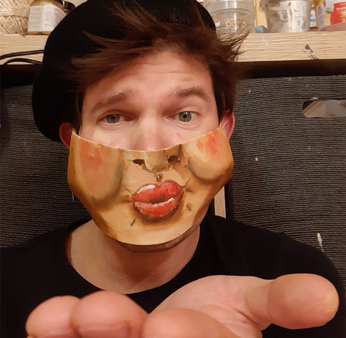This Artist Keeps Himself And Others Entertained By Creating Unconventional Face Masks (37 Pics)
