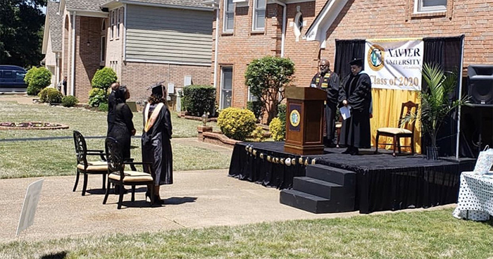 Dad Builds A Stage Right On His Driveway To Host College Graduation For His Daughter