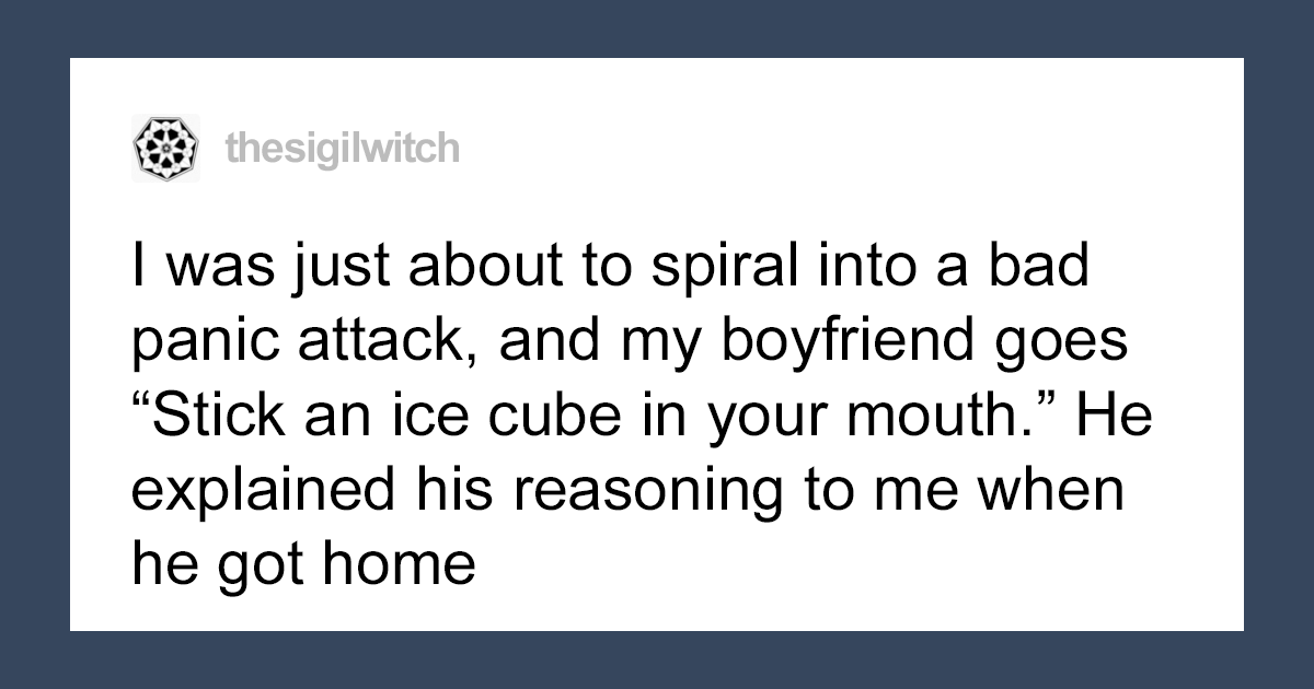 Guy Finds A Brilliant Yet Simple Way To Prevent His GF’s Panic Attacks – By Putting An Ice Cube Into Her Mouth
