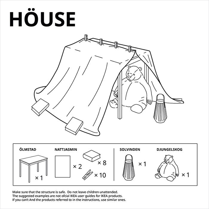 IKEA muestra cómo hacer 6 tipos de fuertes con su mobiliario durante la cuarentena