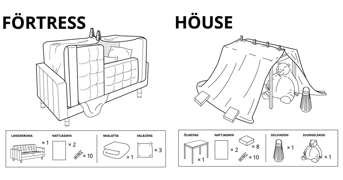 IKEA’s Quarantine Campaign Shows 6 Ways To Make Furniture Forts