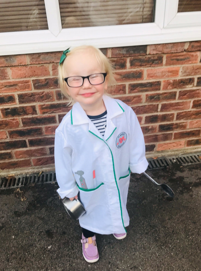 2-Year-Old Girl Dresses Up As Different Key Worker Each Week To Show Support For Them