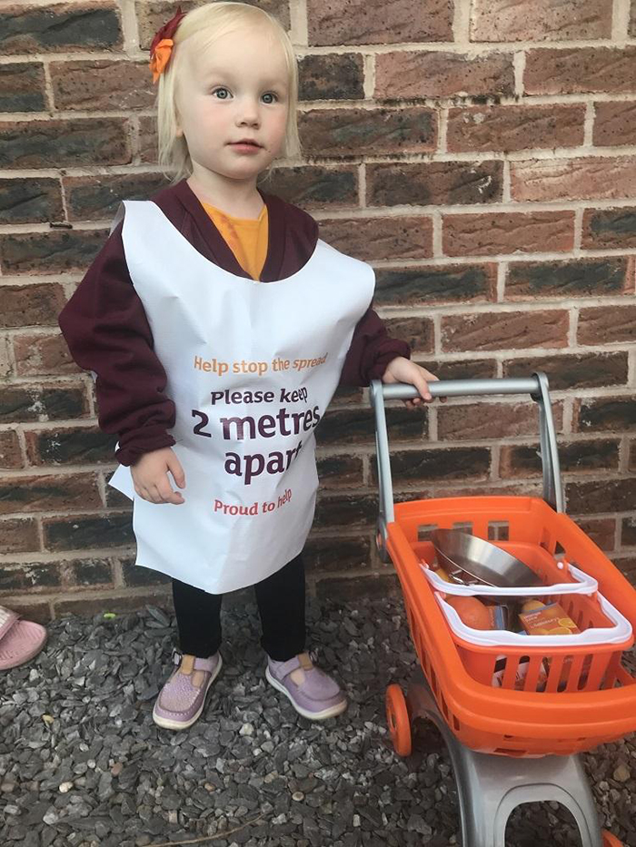 2-Year-Old Girl Dresses Up As Different Key Worker Each Week To Show Support For Them