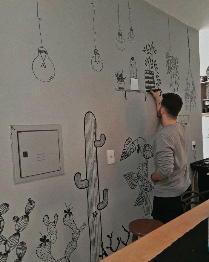 Dad Stops Supporting His Son Because He's Gay, So He Learns How To Draw On Walls To Help Pay The Bills And His Art Goes Viral
