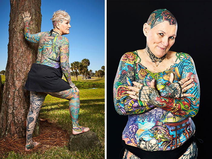 69-Year-Old Charlotte Guttenberg Has Officially Become The World's Most Tattooed Person Ever With 98.75% Of Her Body Covered In Ink