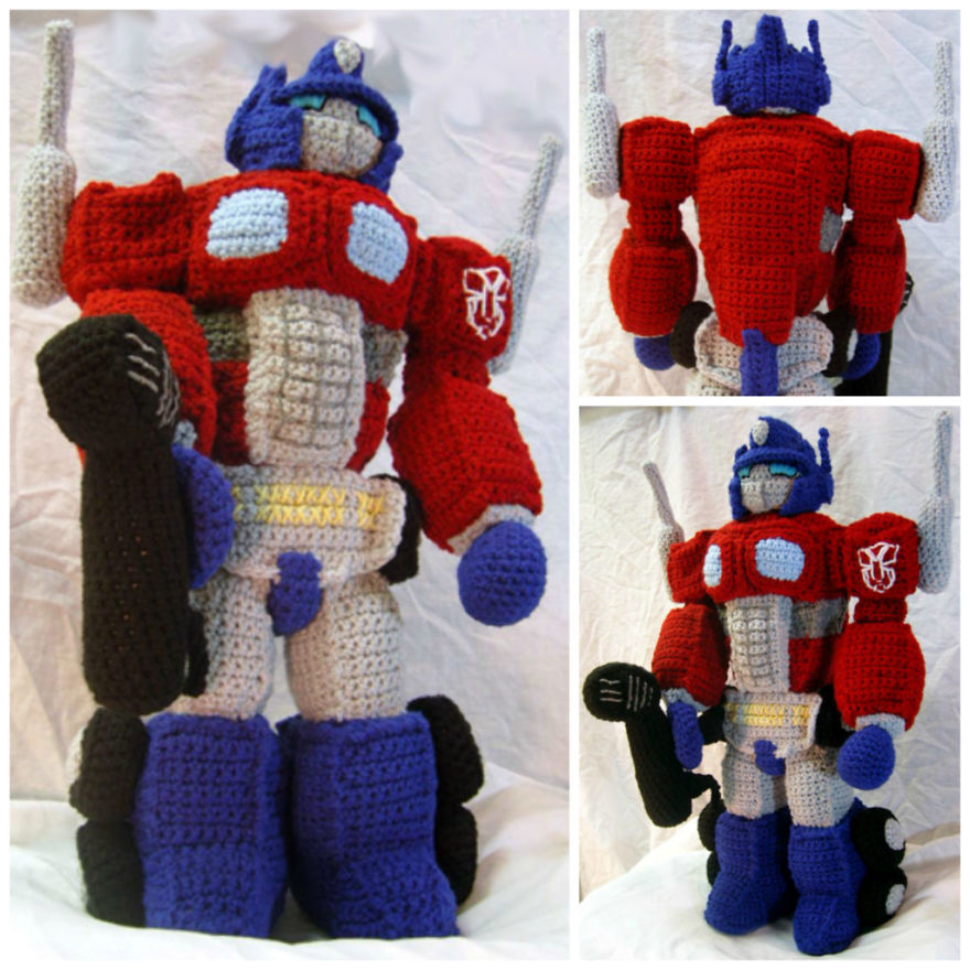 Crochet Optimus Prime Tribute Doll By Vox Mortuum