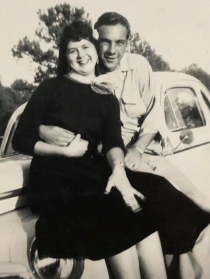 This Is My Grandmother In 1954 With Her Then Beau. Her First Love. She Was 17 Years Old