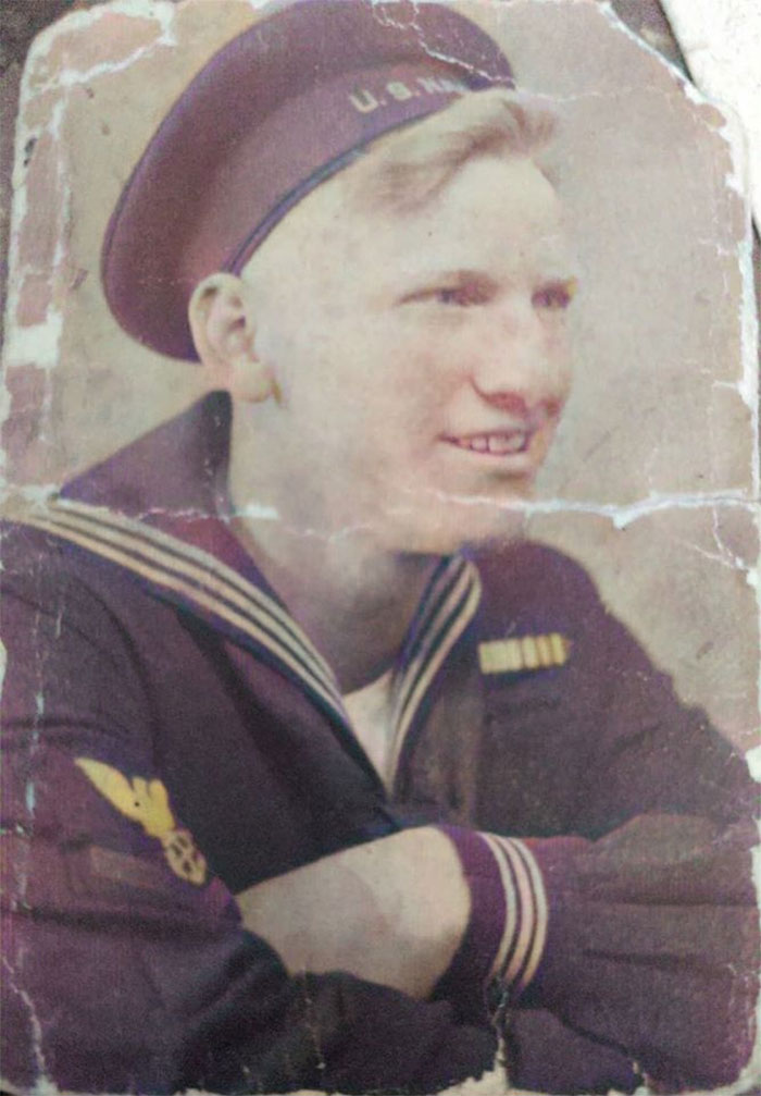 My Grandfather When He Joined The Navy In 1942. He Was Only 16 Years Old At The Time Of This Picture