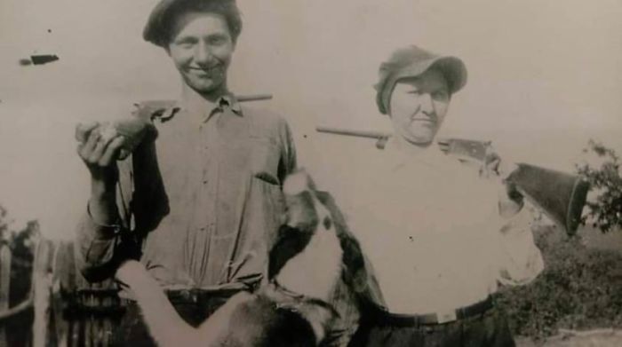 A Photo Of My Great Grandmother, Lottie, With Her Hunting Buddies. She Had To Have Been In Her 20’s