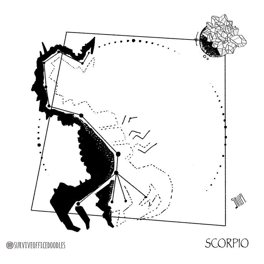 I Reimagined Zodiacs As Tattoos With A Hint Of Dark