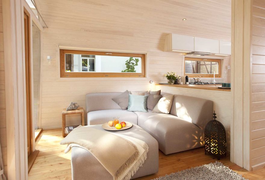 Amazing Cozy Tiny House With A Sleeping Loft Accessed By A Ship Style Ladder.