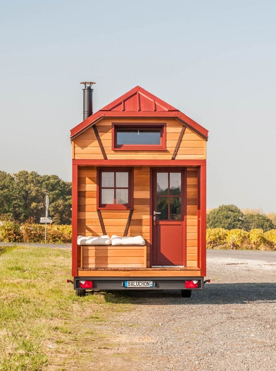 Beautiful Tiny House On Wheels With Half-Timbering.