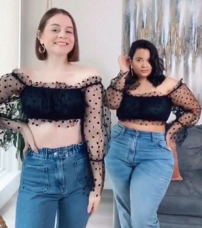 Two Friends Show How The Same Clothes Look On Their Different Body Types (33 Pics)