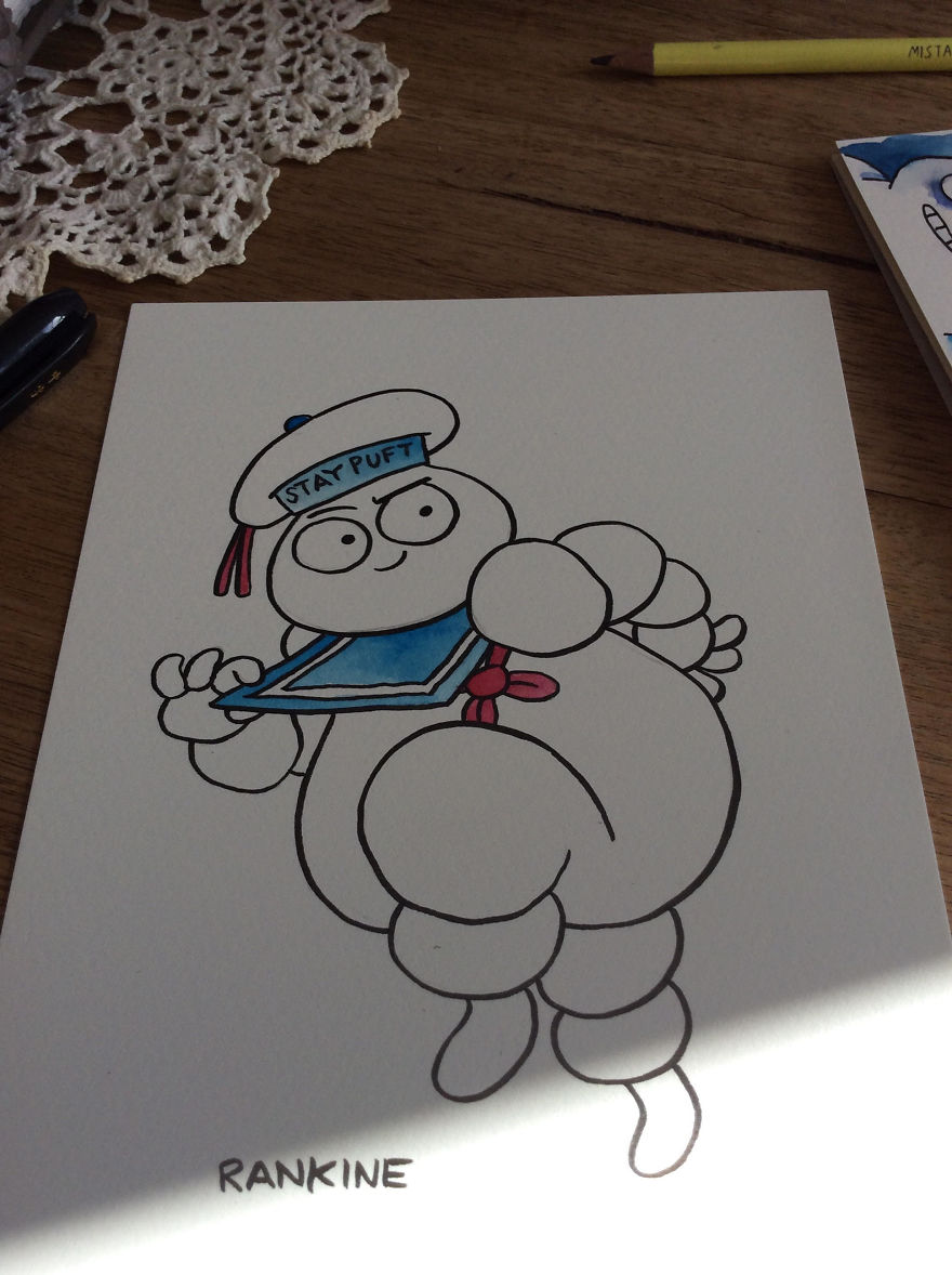 i'm Drawing Sexy Cheesecake Versions Of The Stay Puft Marshmallow Man And It's Not A Kink (Maybe) It's For A Good Cause.