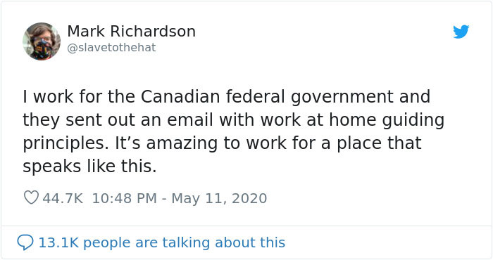 Canadian Guy Shares The Working From Home Guidelines He Received In His E-Mail And The Rest Of The World Is Jealous Now