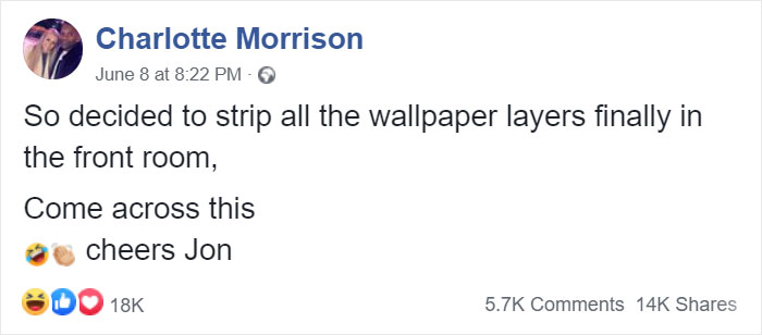 Woman Strips Down Wallpaper, Finds A Piece Of Advice From 1997 From The Previous Owner Underneath It