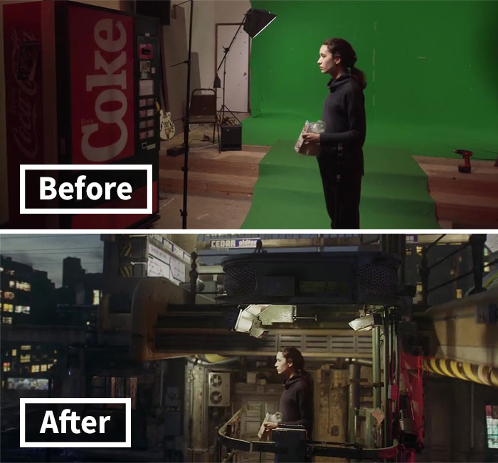 Filmmaker Showcases The Power Of Green Screens By Comparing The Behind-The-Scenes And The Final Cut Of His Series