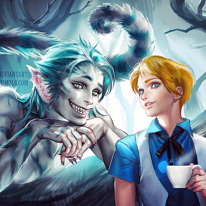 Alice And Cheshire Cat