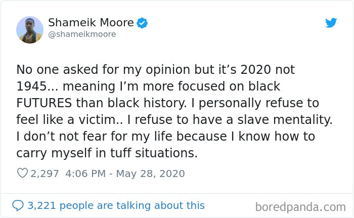 Shameik Moore's Tweet Said He Was "More Focused On Black Futures Than Black History"