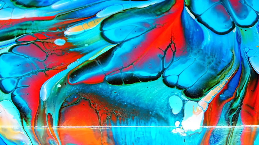 Cup Bottom Panting With A Spin ~ Acrylic Pour Painting ~ Reverse Flower Dip ~ Paint #withme