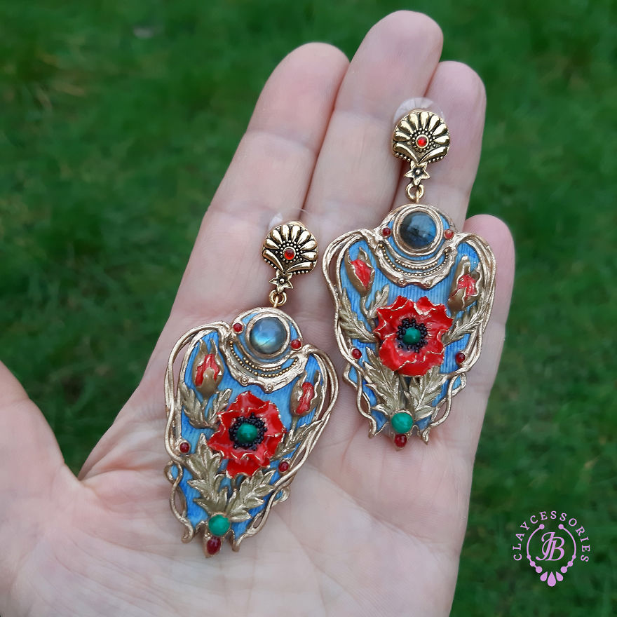 My One Of A Kind Earrings From Polymer Clay