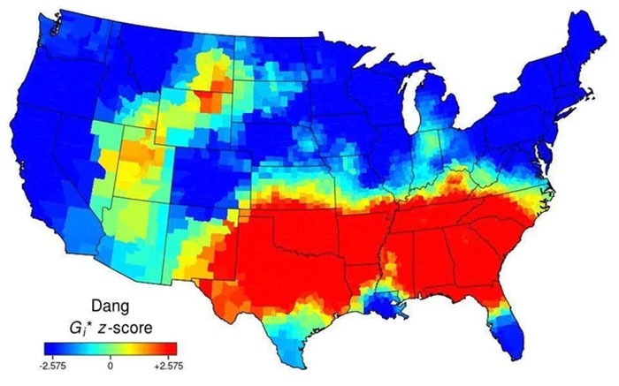 Use Of The Word "Dang" Across The Continental US