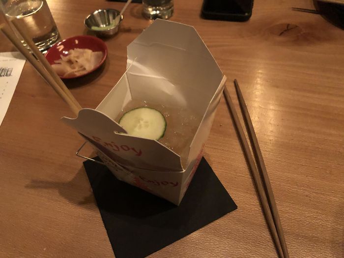 My Drink Was Served In A Takeout Box