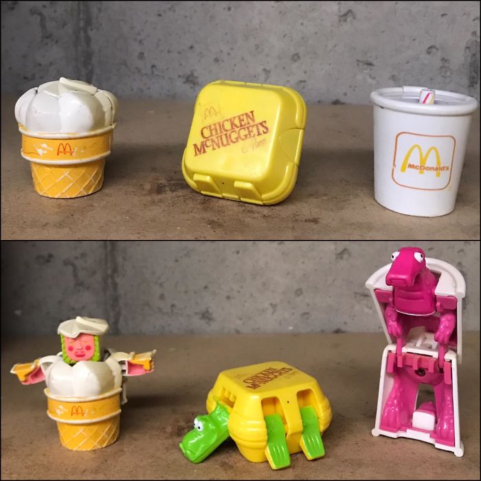 Purple RARE McDonalds Yellow Happy Meal Red Green Drink Coasters 1995 