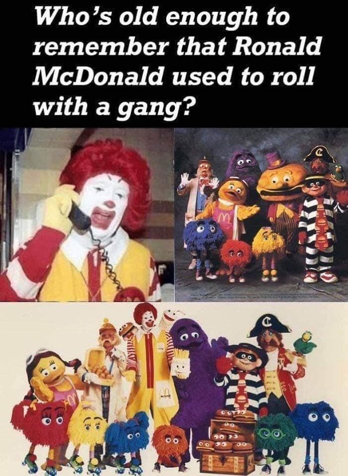 ¿Qui´én recuerda la pandilla de Ronald McDonald?