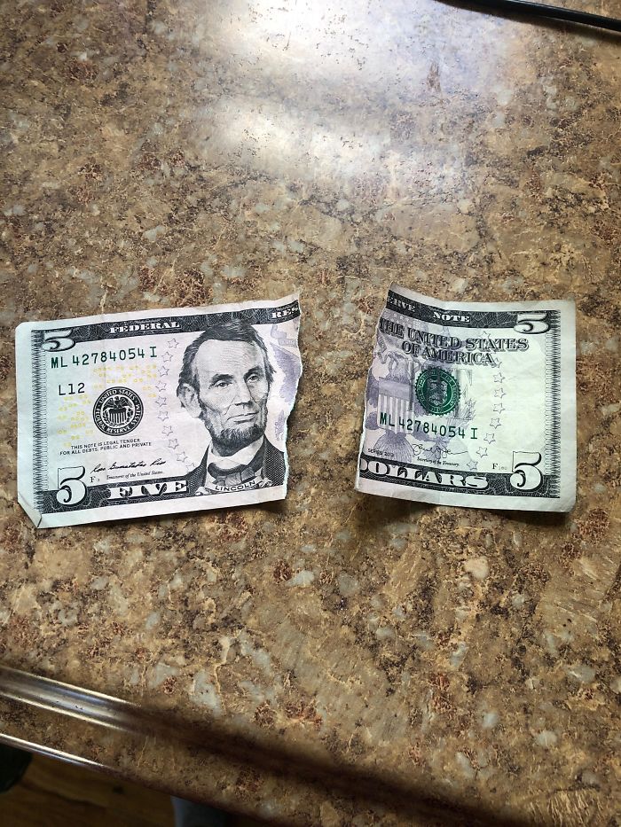 My Daughter Just Turned 5 And Got A 5 Dollar Bill. She Wanted To Share Her 5 Dollars With Her Little Brother
