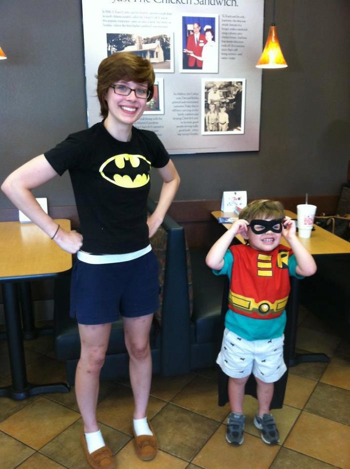 At A Random Fast Food Restaurant, I Spotted This Kid. We Became Instant Best Friends