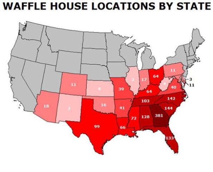 Locales de Casa de los Gofres en cada estado