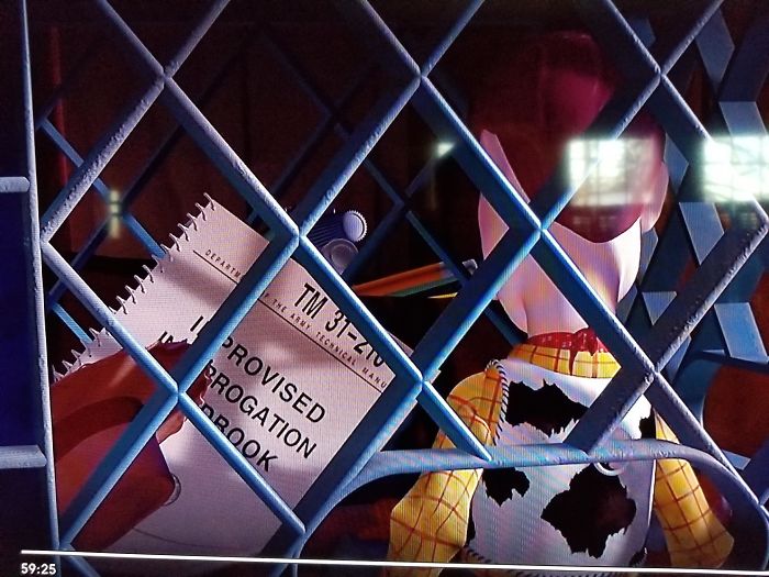 In Toy Story (1995), Sid Has A Book Called The "Department Of The Army Technical Manual: Improvised Interrogation Handbook"
