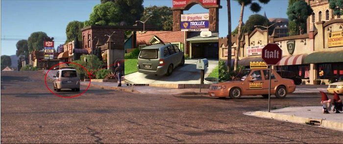In Onward(2020), While Ian Was Learning How To Drive; The Van That Took The Toys To Daycare From Toy Story 3(2010) Is Seen On The Left