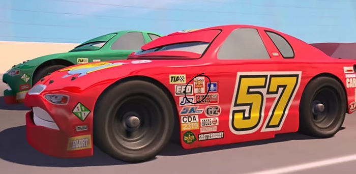 Toy Story 2 Is A Sponsor On The Early Version Of Lightning Mcqueen In The 2005 Cars Teaser Trailer