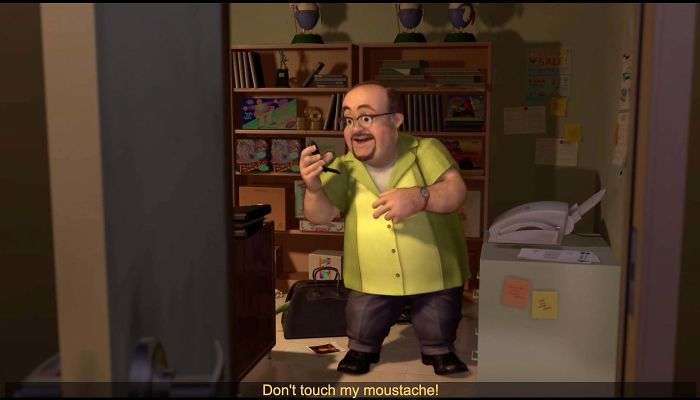 In Toy Story 2 (1999) When Al Is About To Hang Up With The Japanese Toy Museum Buying Woody. He Says “Don’t Touch My Mustache”. This Is Him Mispronouncing. “どういたしまして” (Dōitashimashite) Which Means You’re Welcome In Japanese